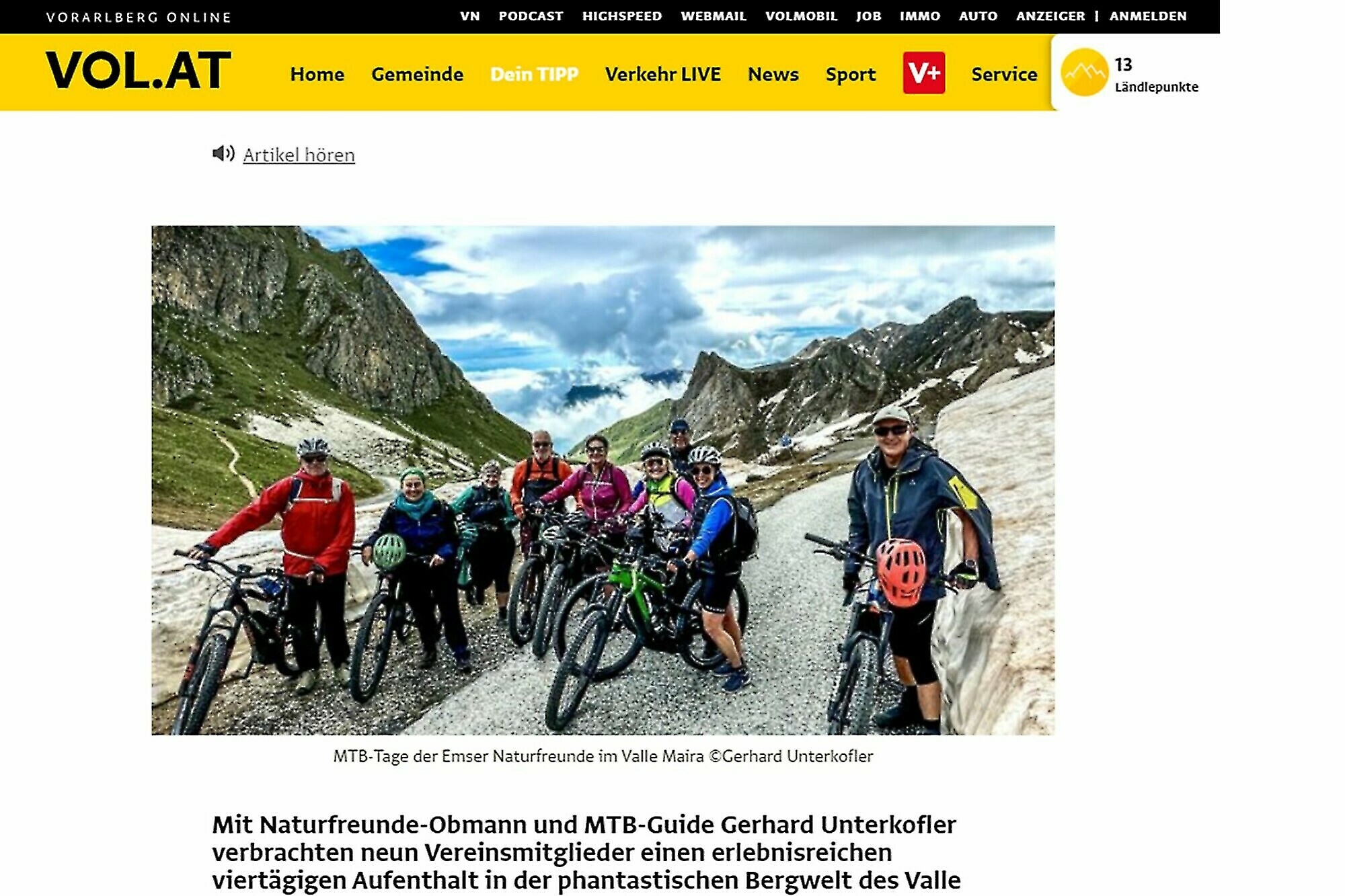 Emser Naturfreunde MTB Tour in Piedmont