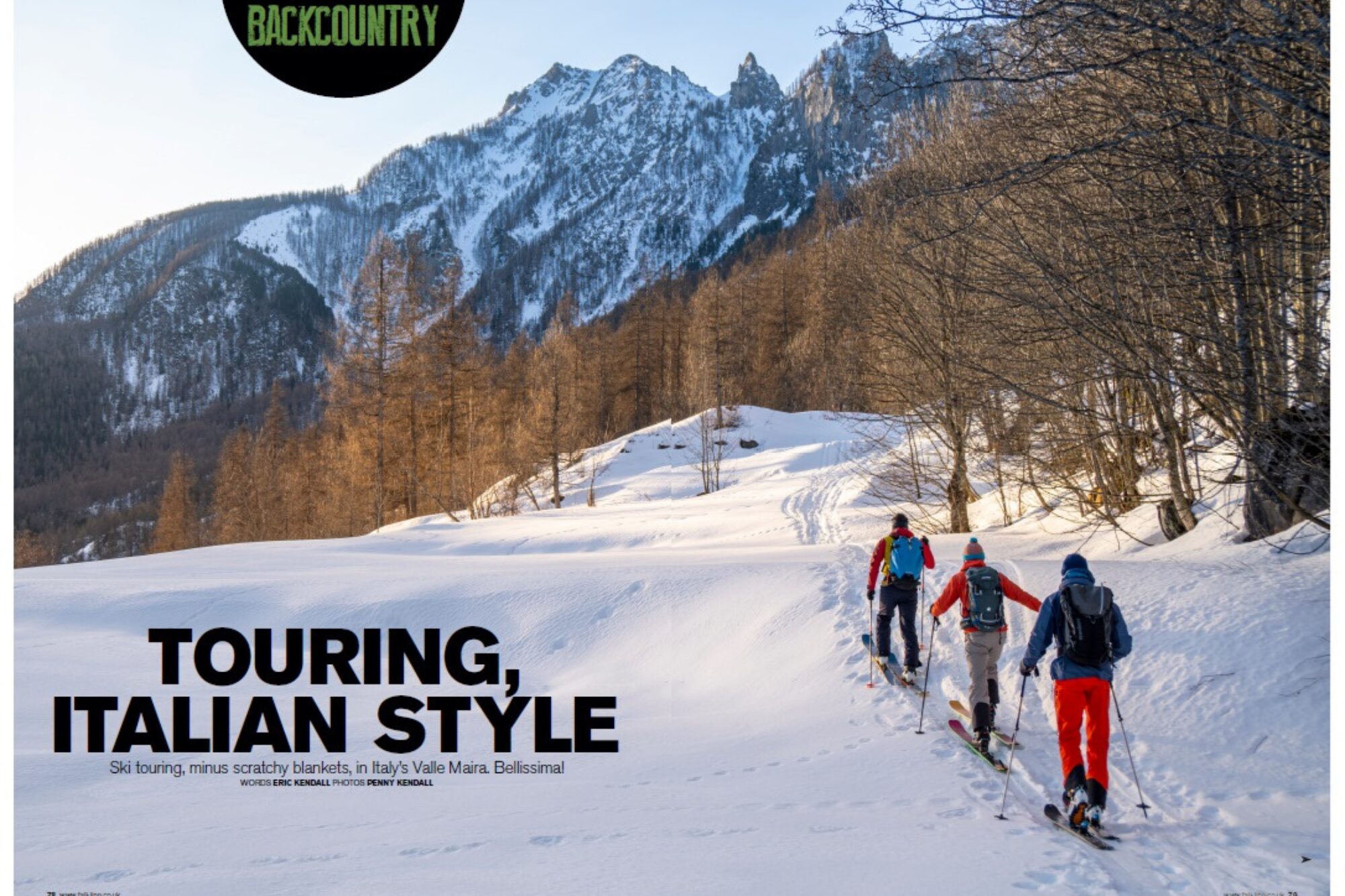 Ski touring, minus scratchy blankets, in Italy’s Valle Maira. Bellissima!