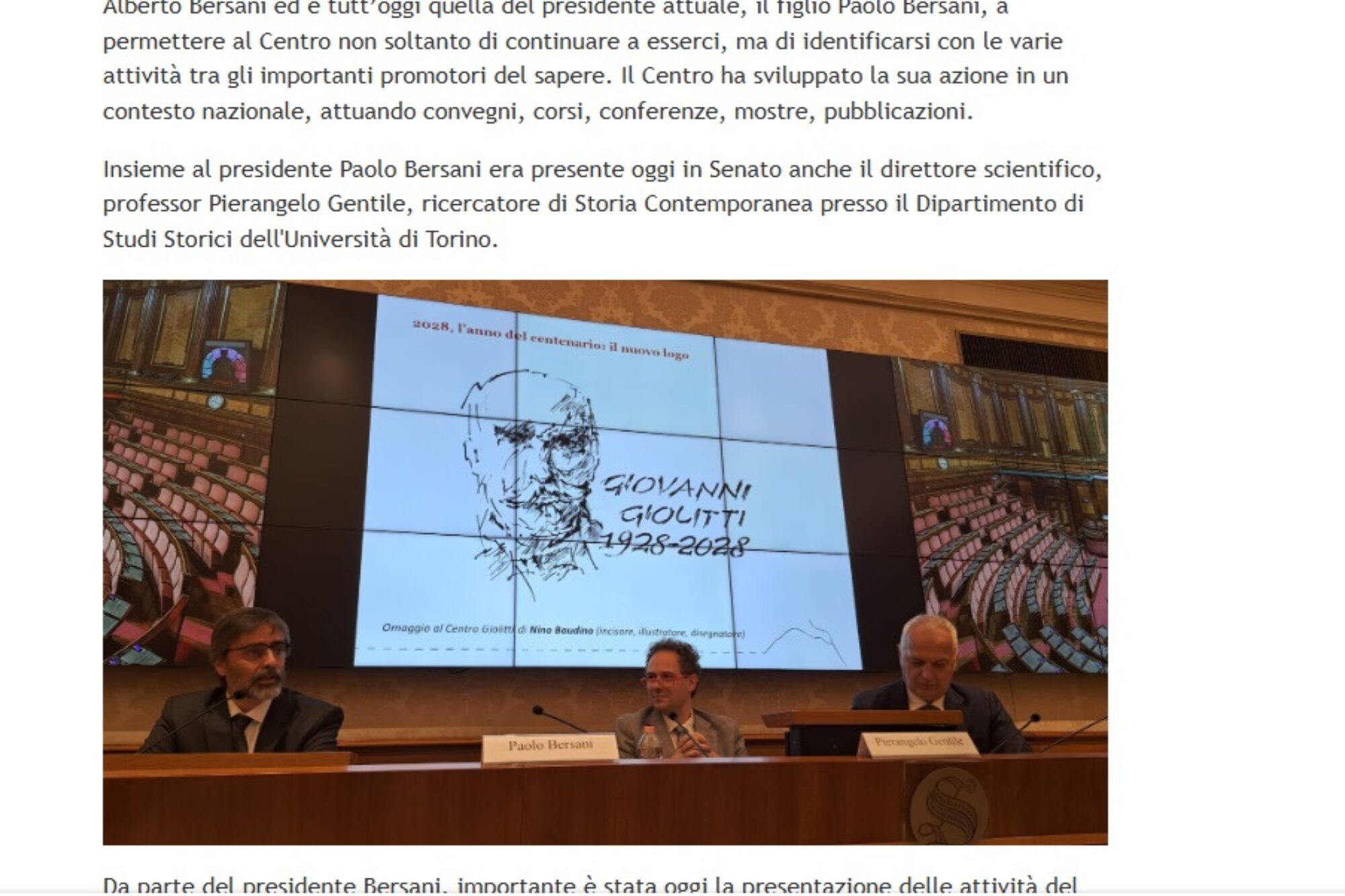 Palazzo Madama ha ospitato una conferenza dedicata a Giovanni Giolitti
