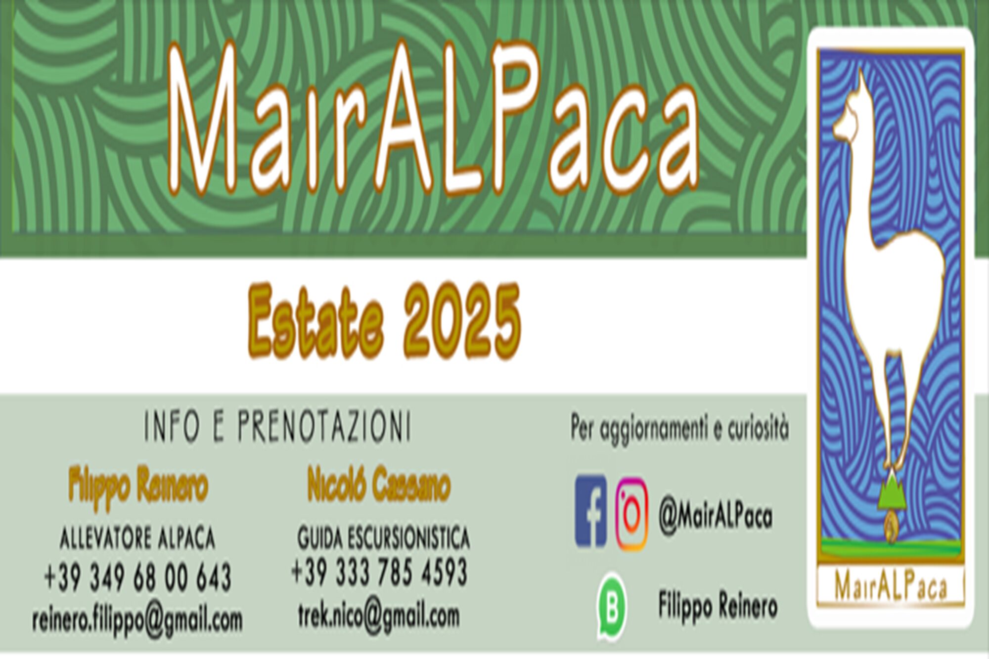MairALPaca: attività Estate 2025 MairALPaca: attività Estate 2025