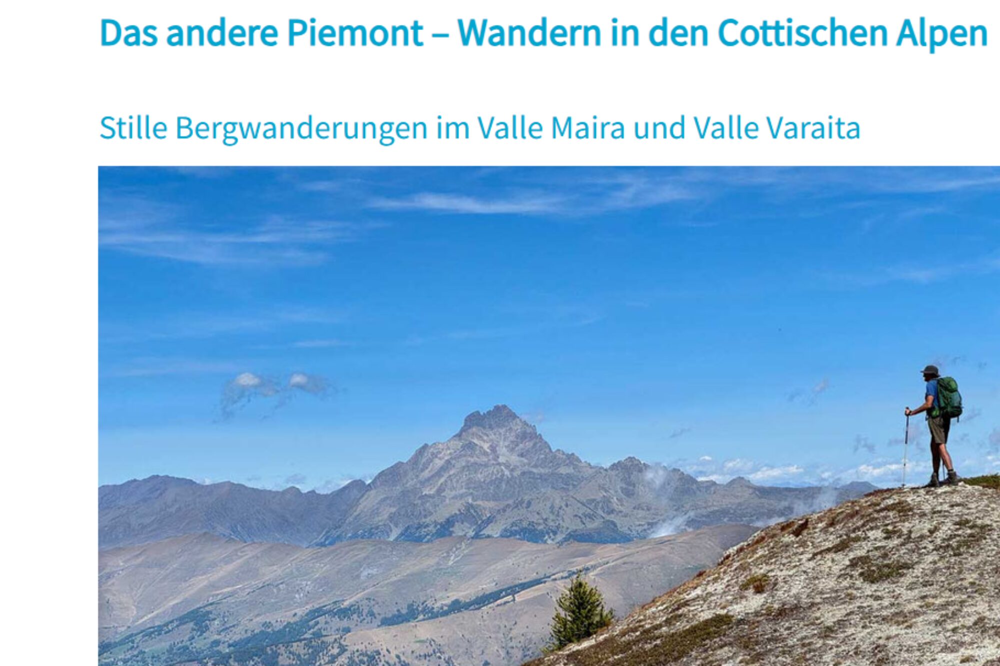 Das andere Piemont – Wandern in den Cottischen Alpen