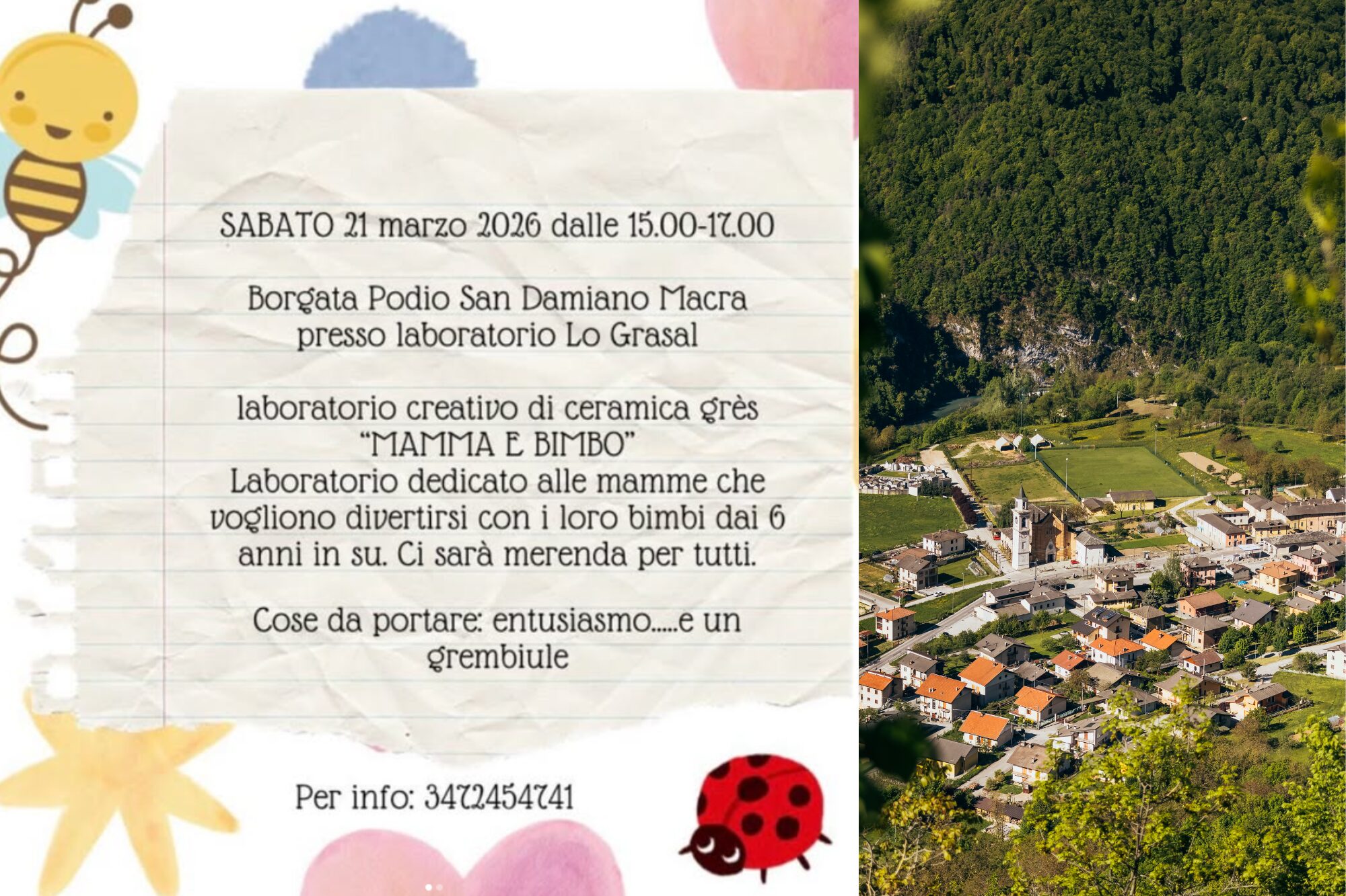 Laboratorio Creativo – “Mamma e Bimbo” – Lo Grasal