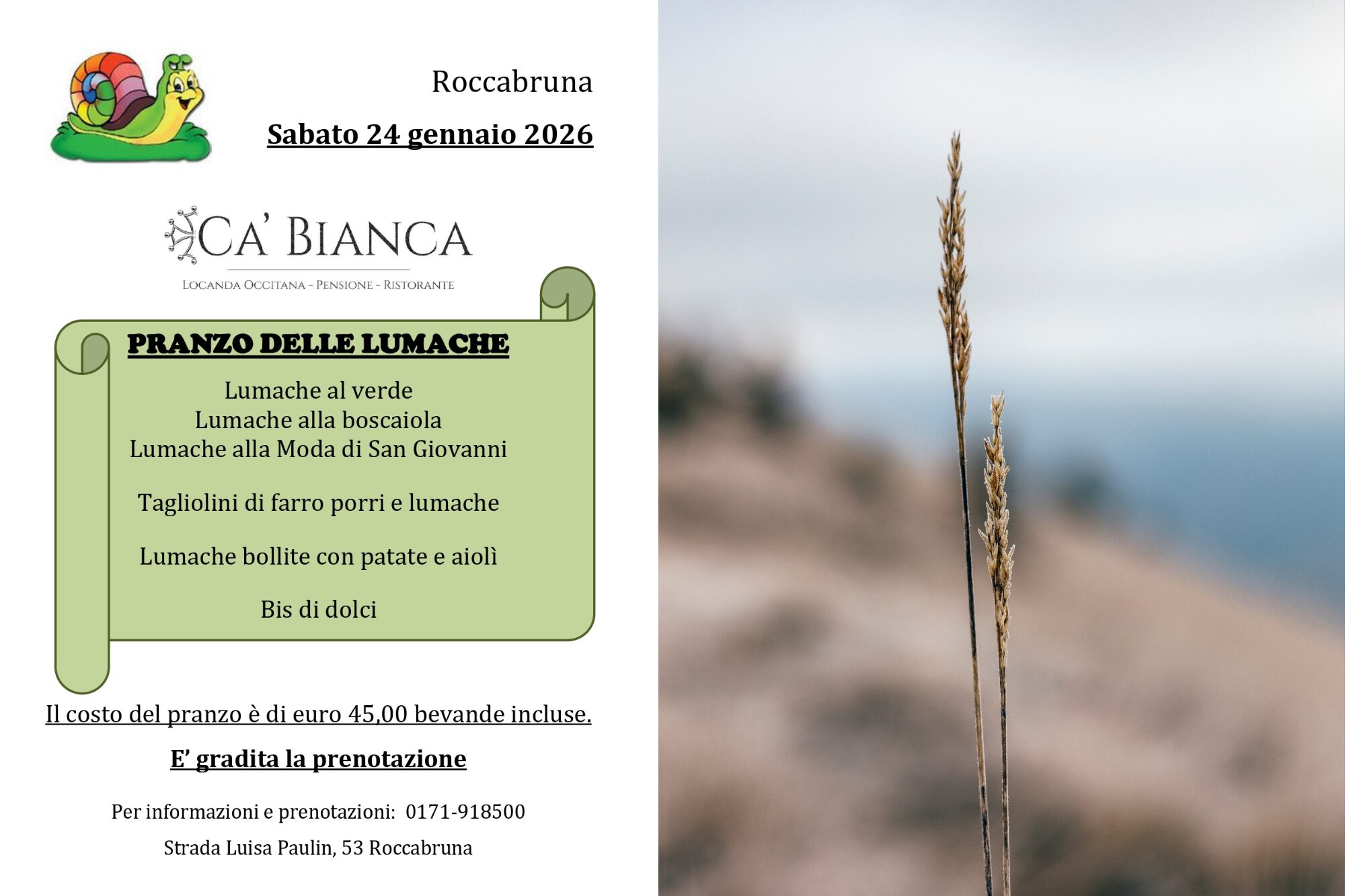 PRANZO DELLE LUMACHE