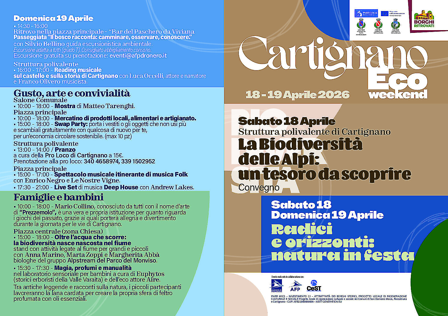 Cartignano Eco Weekend April 18-19