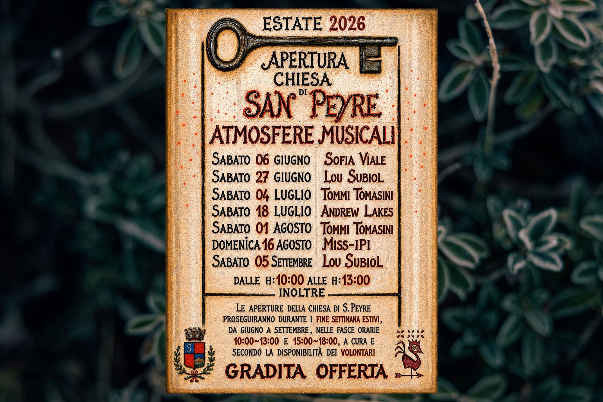 Apertura Chiesa di San Peyre – Atmosfere Musicali | Estate 2026