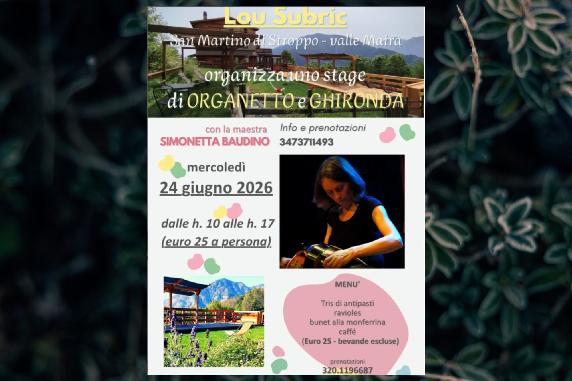 Stage organetto e ghironda con Simonetta Baudino