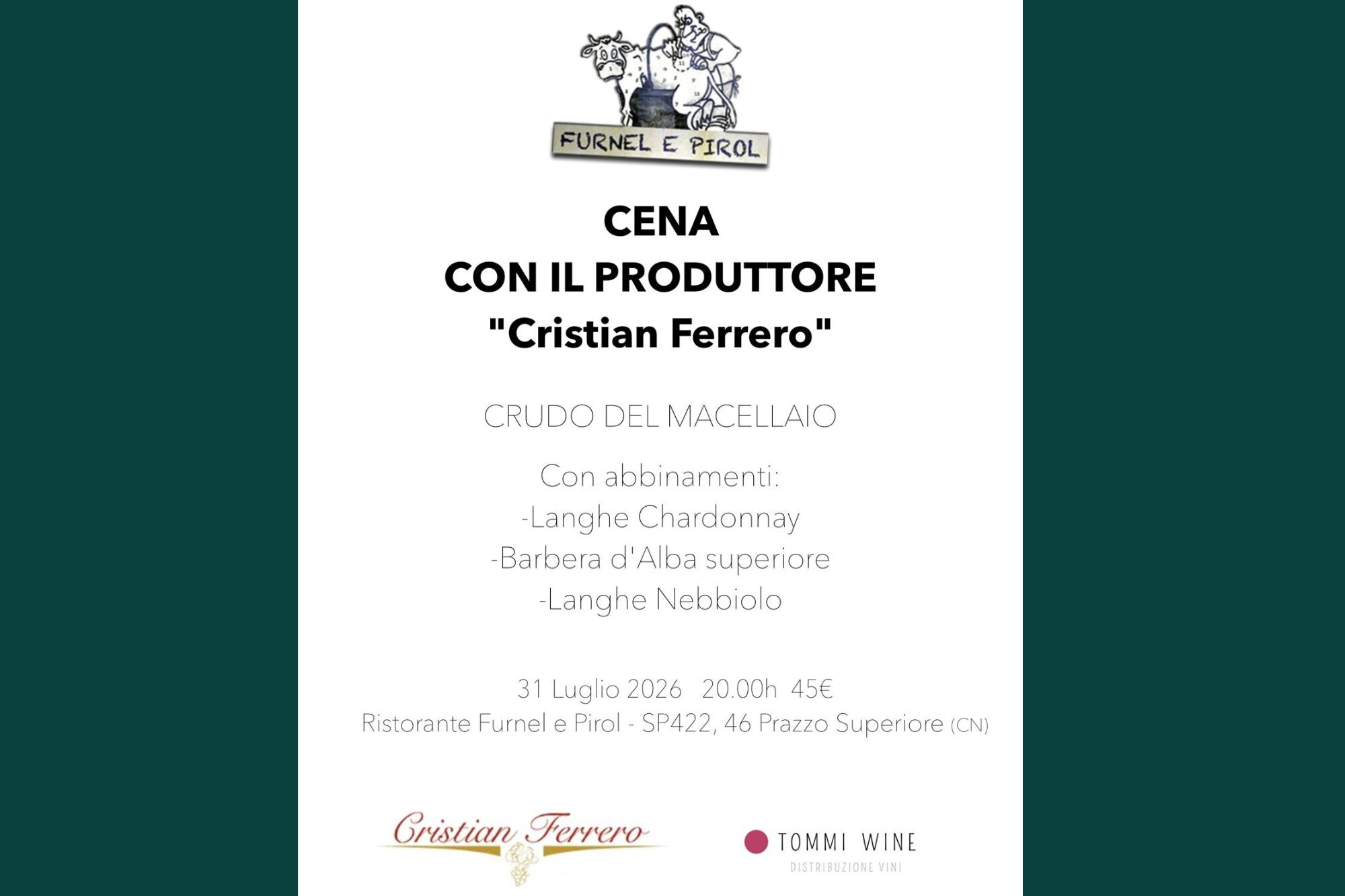 Cena con il produttore