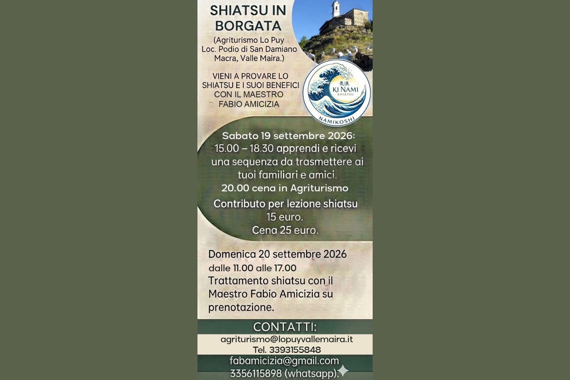 Shiatsu in borgata