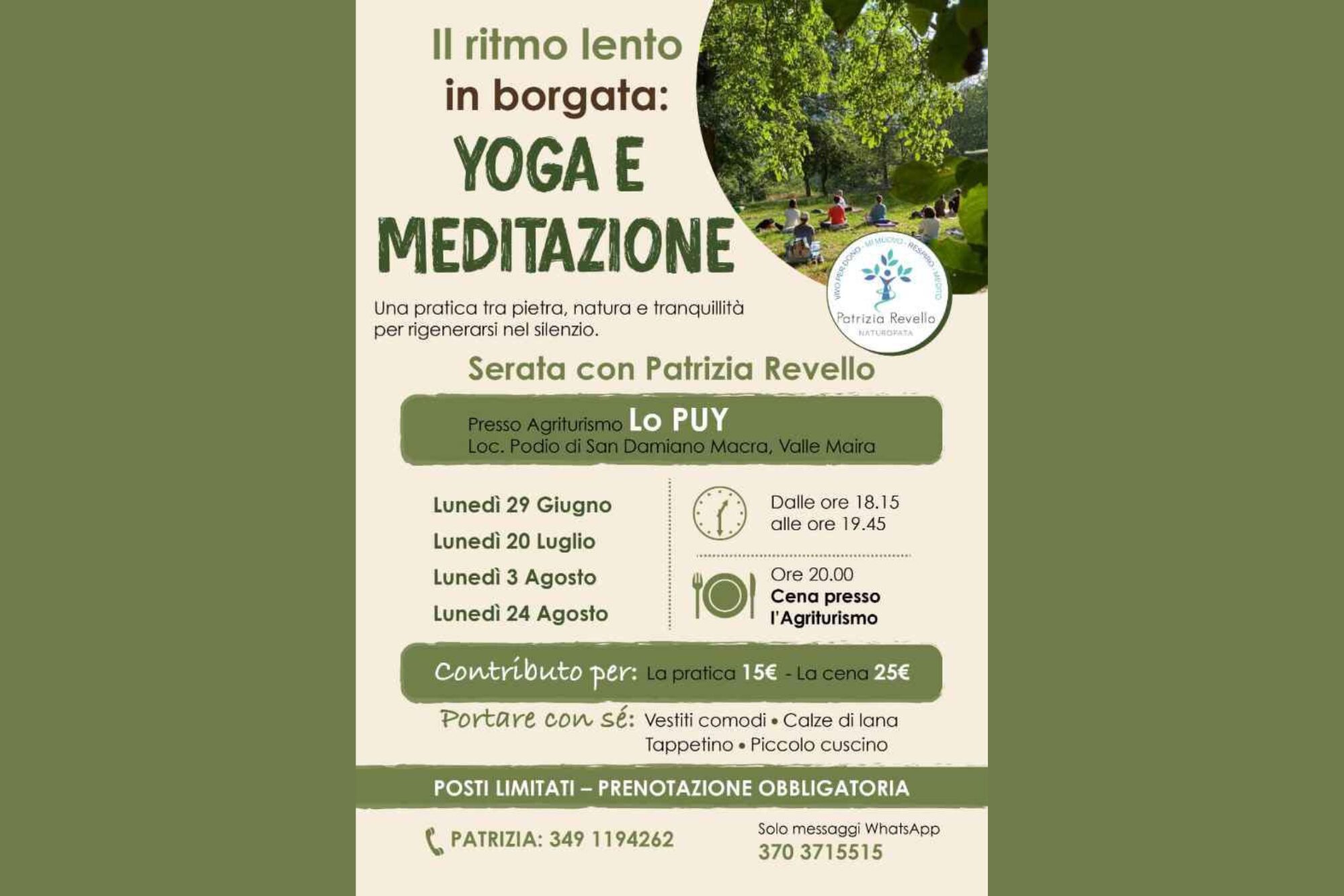 Yoga e meditazione al Puy
