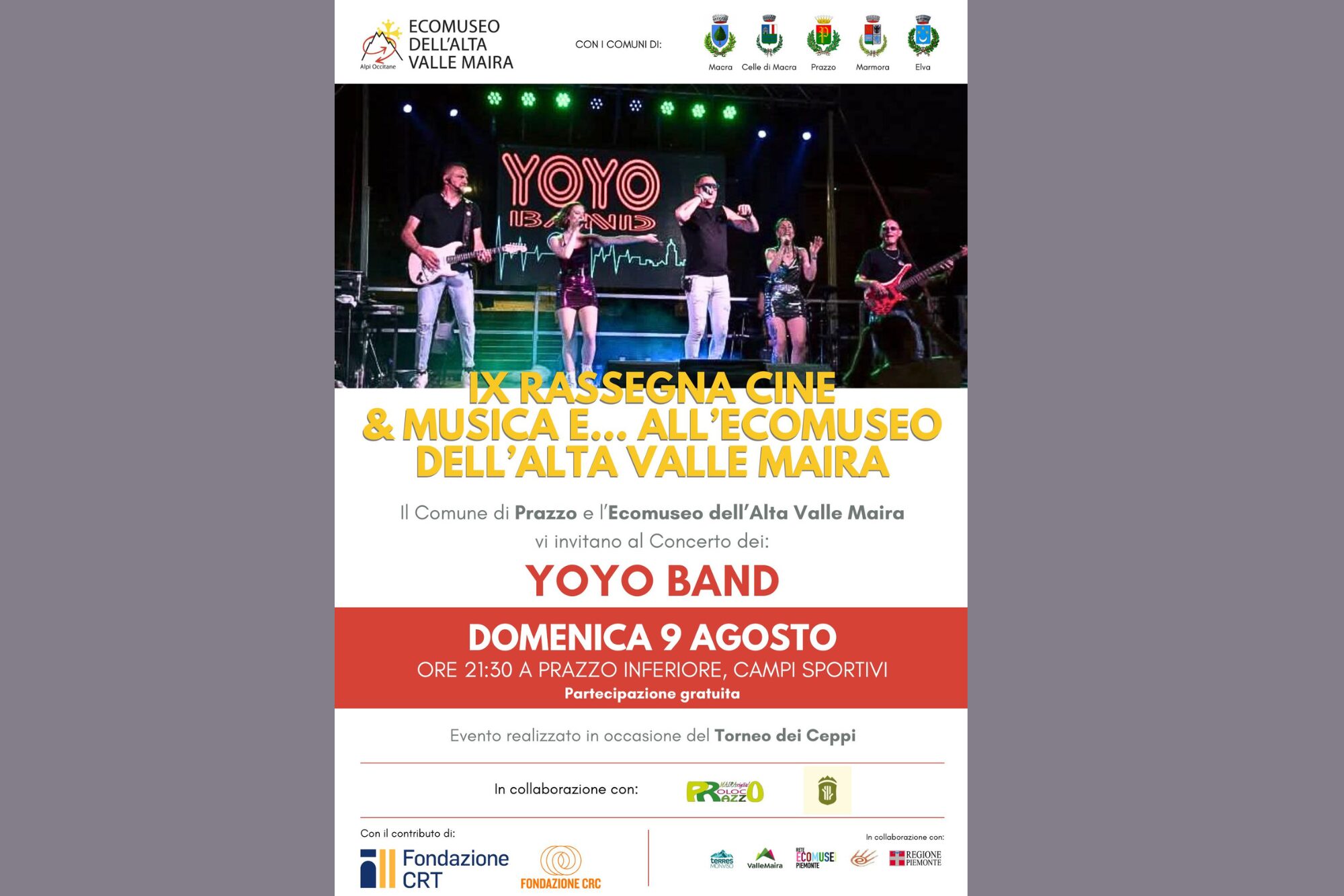 9TH CINEeMUSICA E… FESTIVAL AT THE ECOMUSEUM OF ALTA VALLE MAIRA
