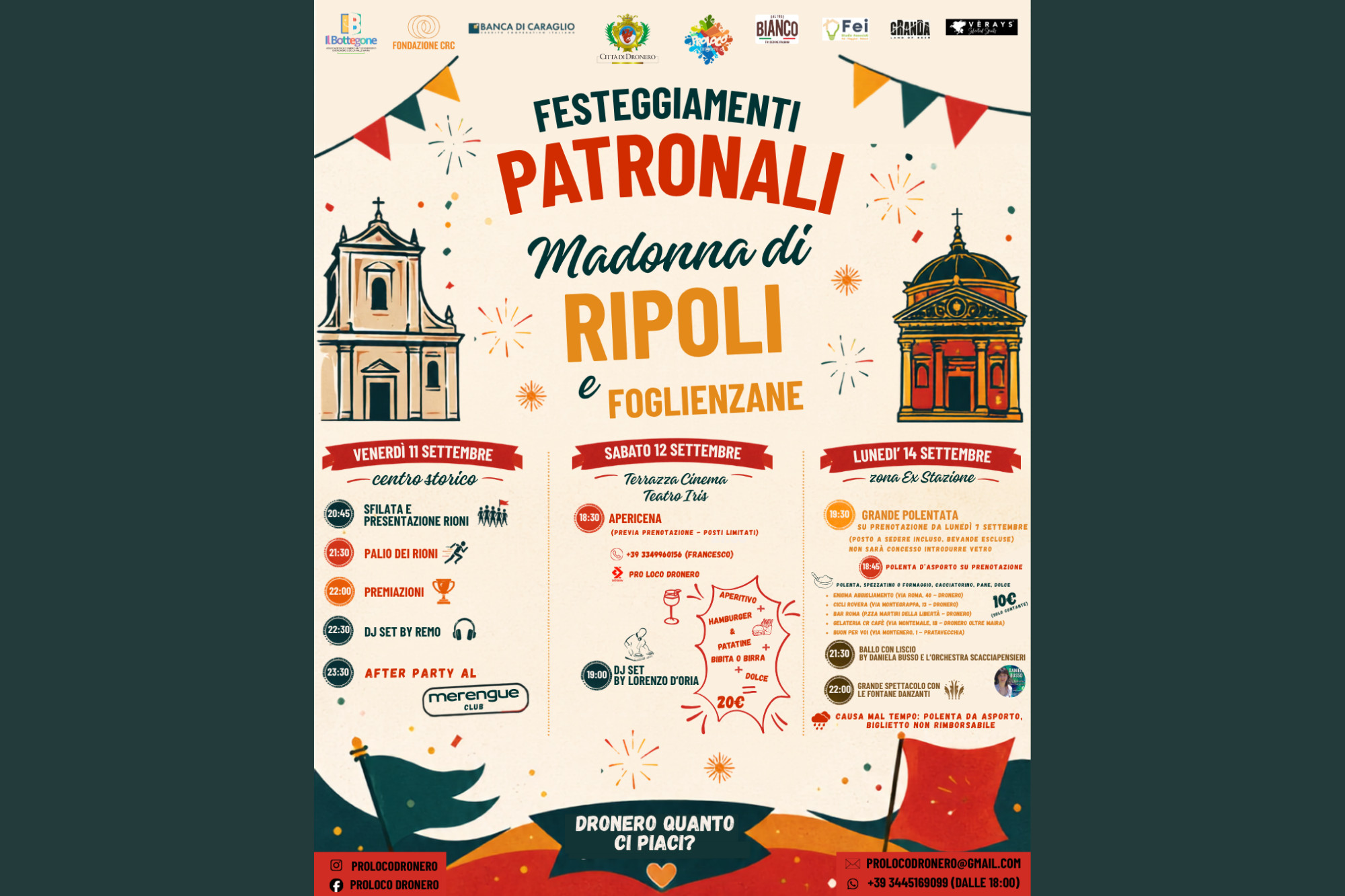 FESTEGGIAMENTI PATRONALI – MADONNA DI RIPOLI E FOGLIENZANE