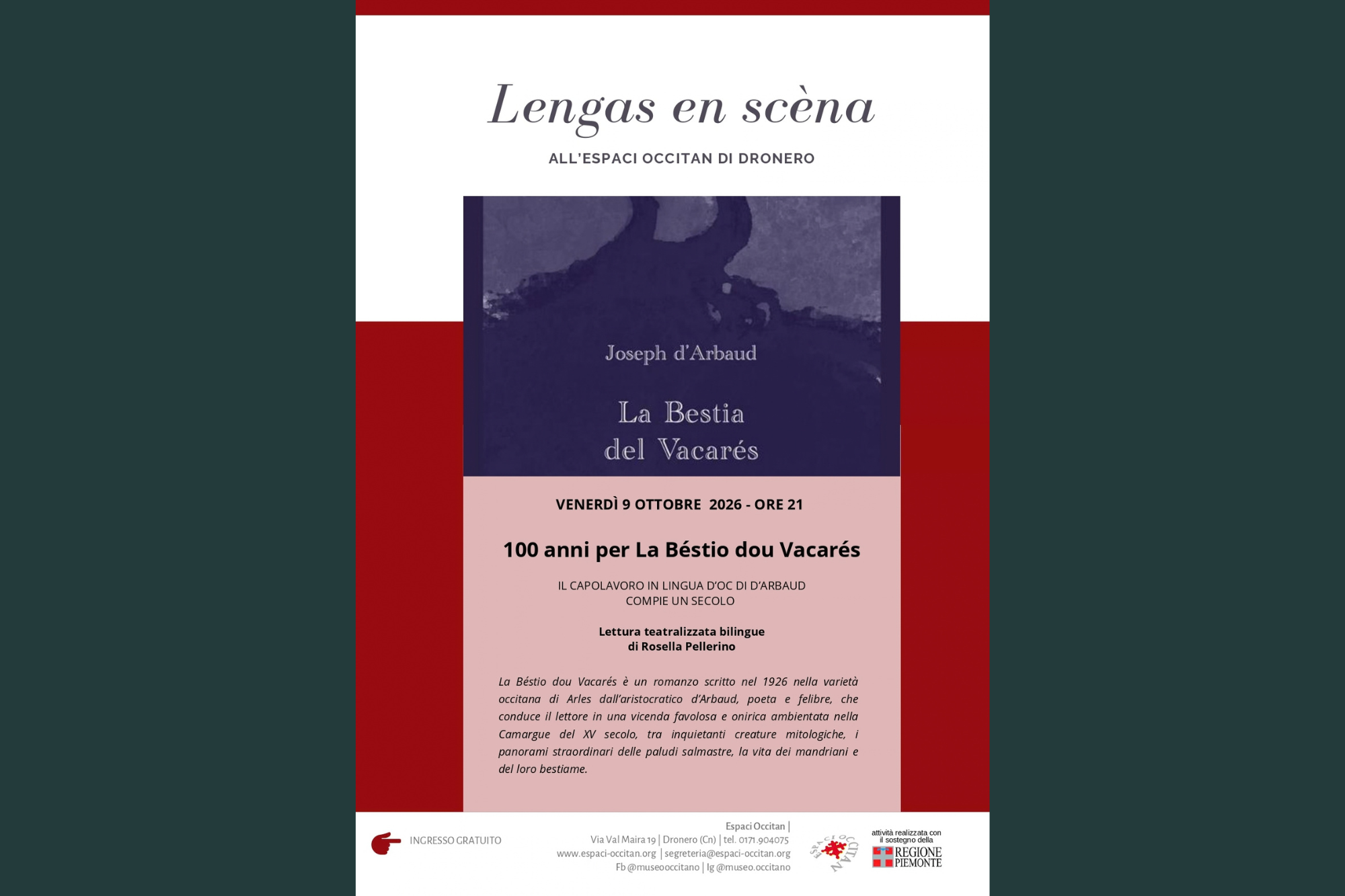 100 Years of “La Béstio dou Vacarés” – Bilingual Dramatized Reading