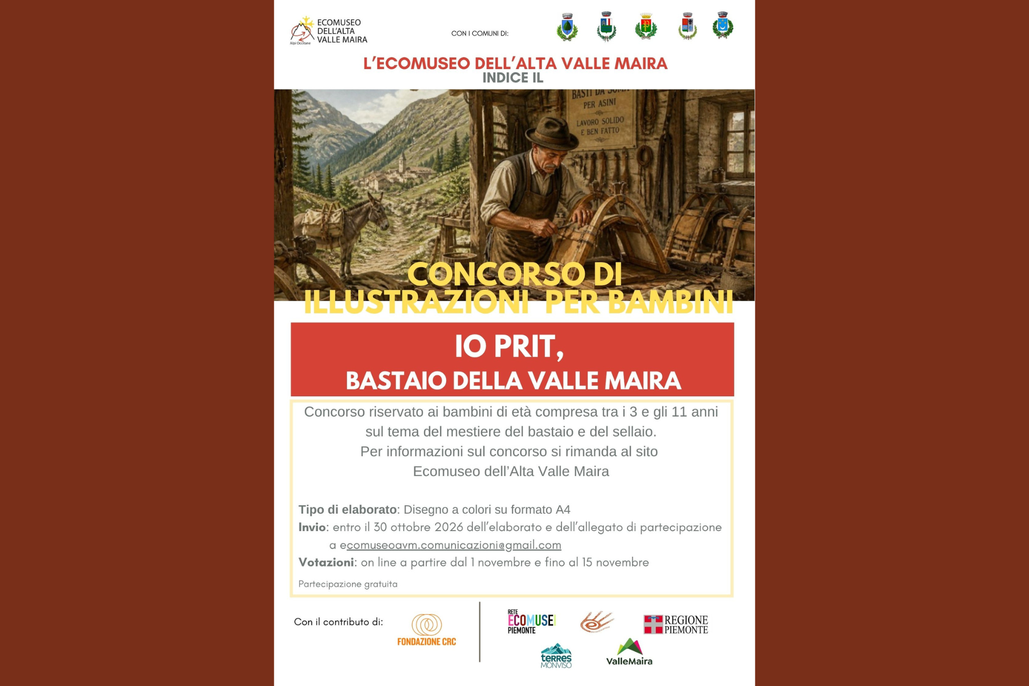 Concorso di disegno “Io PRIT Bastaio della Valle Maira”